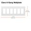 Claro 6 Gang Wall Plate for Decorator/Rocker Switches, Satin (Cobblestone)