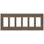 Claro 6 Gang Wall Plate for Decorator/Rocker Switches, Satin (Espresso)