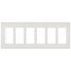Claro 6 Gang Wall Plate for Decorator/Rocker Switches, Satin (Lunar Gray)