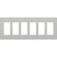 Claro 6 Gang Wall Plate for Decorator/Rocker Switches, Satin (Mist)