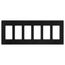Claro 6 Gang Wall Plate for Decorator/Rocker Switches, Satin  (Midnight)