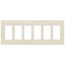Claro 6 Gang Wall Plate for Decorator/Rocker Switches, Satin (Pumice)