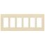 Claro 6 Gang Wall Plate for Decorator/Rocker Switches, Satin (Sand)