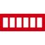 Claro 6 Gang Wall Plate for Decorator/Rocker Switches, Satin (Signal Red)