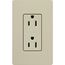 Claro 15A Duplex Receptacle, Satin (Clay)