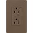 Claro 15A Duplex Receptacle, Satin (Espresso)