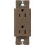 Claro 15A Duplex Receptacle, Satin (Espresso)