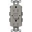 Claro 15A Self Test Tamper Resistant Duplex Receptacle (Cobblestone)