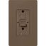 Claro 15A Self Test Tamper Resistant Duplex Receptacle (Espresso)