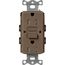 Claro 15A Self Test Tamper Resistant Duplex Receptacle (Espresso)