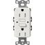 Claro 15A Self Test Tamper Resistant Duplex Receptacle (Lunar Gray)
