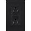 Claro 15A Self Test Tamper Resistant Duplex Receptacle  (Midnight)