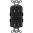 Claro 15A Self Test Tamper Resistant Duplex Receptacle  (Midnight)