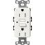 Claro 15A Self Test Tamper Resistant Duplex Receptacle (Architectural White)