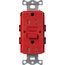 Claro 15A Self Test Tamper Resistant Duplex Receptacle (Signal Red)