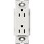 Claro 15A Duplex Receptacle, Satin (Lunar Gray)