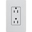 Claro 15A Duplex Receptacle, Satin (Mist)