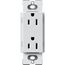 Claro 15A Duplex Receptacle, Satin (Mist)