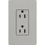 Claro 15A Duplex Receptacle, Satin (Pebble)
