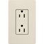 Claro 15A Duplex Receptacle, Satin (Pumice)