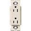 Claro 15A Duplex Receptacle, Satin (Pumice)