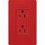 Claro 15A Duplex Receptacle, Satin (Signal Red)