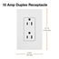 Claro 15A Duplex Receptacle, Satin (Truffle)