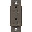 Claro 15A Duplex Receptacle, Satin (Truffle)