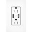 Claro 15A USB Duplex Receptacle (Brilliant White)