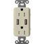 Claro 15A USB Duplex Receptacle (Clay)