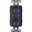 Claro 15A USB Duplex Receptacle (Deep Sea)