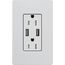 Claro 15A USB Duplex Receptacle (Mist)