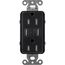 Claro 15A USB Duplex Receptacle (Midnight)