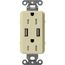 Claro 15A USB Duplex Receptacle (Sage)