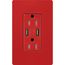 Claro 15A USB Duplex Receptacle (Signal Red)