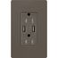 Claro 15A USB Duplex Receptacle (Truffle)