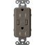 Claro 15A USB Duplex Receptacle (Truffle)