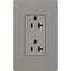 Claro 20A Duplex Receptacle, Satin (Cobblestone)