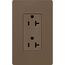 Claro 20A Duplex Receptacle, Satin (Espresso)
