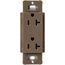 Claro 20A Duplex Receptacle, Satin (Espresso)