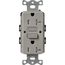 Claro 20A Self Test Tamper Resistant Duplex Receptacle (Cobblestone)