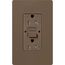 Claro 20A Self Test Tamper Resistant Duplex Receptacle (Espresso)
