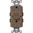 Claro 20A Self Test Tamper Resistant Duplex Receptacle (Espresso)