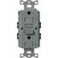 Claro 20A Self Test Tamper Resistant Duplex Receptacle (Slate)