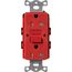 Claro 20A Self Test Tamper Resistant Duplex Receptacle (Signal Red)