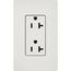 Claro 20A Duplex Receptacle, Satin (Lunar Gray)