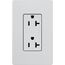 Claro 20A Duplex Receptacle, Satin (Mist)