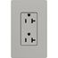 Claro 20A Duplex Receptacle, Satin (Pebble)