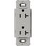 Claro 20A Duplex Receptacle, Satin (Pebble)