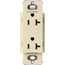 Claro 20A Duplex Receptacle, Satin (Sand)